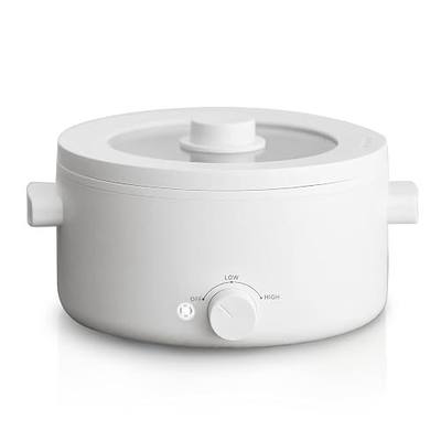 Electric Hot Pot, 2L Dual Power Multi-functional Electric Cooker | Ceramic Glaze Non-stick Pot, Suitable for Steak, Pasta, Hot Pot, Ramen, Quick Heating and Overheat Protection
