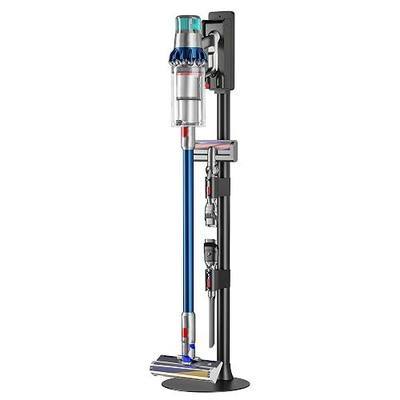 PEGZONE Vacuum Cleaner Stand, Compatible with Dyson G5 V15 V12 V11, Black | with 2 Removable Accessory Clips, for V10 V8 V7 V6, Vacuum Attachment Organizer with Built-in Cable Slot