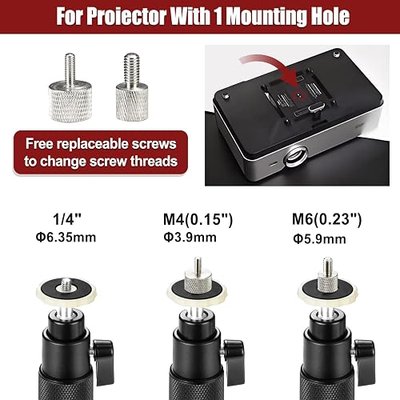 2-Be-Best Projector Mount Longer Length 15-31in / 40-80cm Projector Ceiling Mount 360° Rotatable Drop Ceiling Projectors Mounts Adjustable High Profile Projectors Bracket