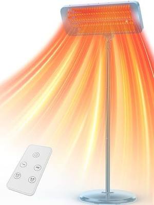 Outdoor Heater, 12H Timer & 3 Heat Levels, IP54 Waterproof Garage Heater, 1500W Infrared Heating Orange