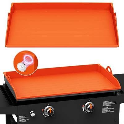 Magnetic Silicone Griddle Cover for Blackstone - 28 Inch Silicone Grill Mat Upgraded Heavy Duty Omnivore Griddle Top Cover for Blackstone Accessories, Protect Grill from Rust & Dirt (Orange 28 inch)