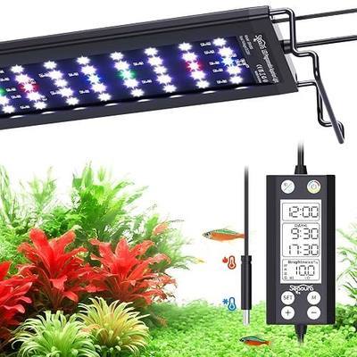 SEAOURA WRGB DIY Aquarium Plant Light with Temp Alarm for 30-36in Fish Tank | high PAR full spectrum, 9 colors+20 dimming, 3 timers+memory, temp alarm, adjustable bracket, aluminum shell, SR-659