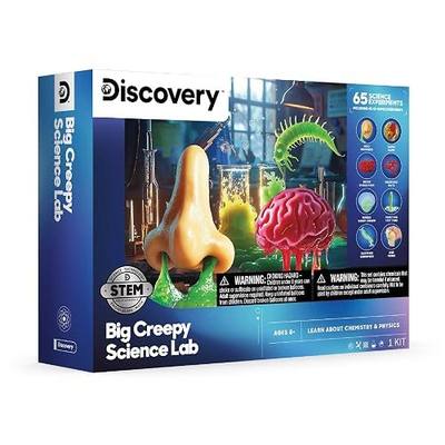 Discovery™ Big Creepy Science Lab – 65 Experiments STEM Kit for Kids| Slime, Reactions, Crystals & Gross Science| Educational Learning Project Activity Set| Chemistry & Physics Toy Gift| Ages 8+