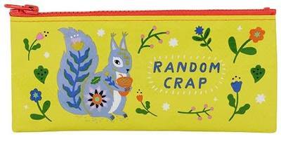 Blue Q Funny Pencil Case - Random C - Compact & Cool Pencil Pouch 4.25" by 8.5" Size, Chunky Zipper, 95% Recycled Plastic, Sturdy, Easy-to-Clean, Office Supplies & Travel Essential Holder
