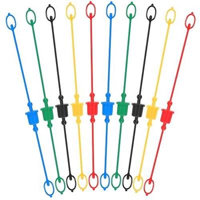 Tondiamo 10sets Hydraulic Dust Caps & Plugs Set, Quick Coupler Cover Hydraulic Hose Male Dust Cap and Female Plug Cover Compatible with 1/2" Flat Face Couplings(Red,Blue,Black,Yellow,Green)