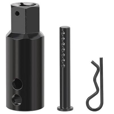 Heavy-Duty Trailer Jack Drill Adapter, Used with 1/2’’ Drive Adapter or 1’’ Socket