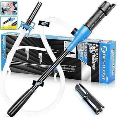 Portable Transfer Pump Battery Operated Electric Siphon Pump for Gas, Fuel, Diesel, Water Transfer 2.4 GPM Flow Oil Extractor, 47 Inches Hose-Easy to Use Hand Fuel Pump, Multi-Use Transfer Pump(Blue)