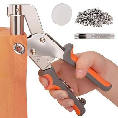 500Pcs 3/8Inch ID Grommet Tool Kit with 10mm ID Grommets | Tarp Grommet Eyelet Tool Kit for Fabric Manual Grommet Press Fabric Hole Punch Tool for Tarp, Fabric, Banner and Canvas