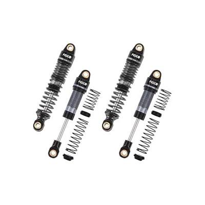 DSS18 TRX4M Shocks 59MM Oil-Filled Shock Absorber CNC Long Threaded Oil Damper For TRX4MT TRX4M Upgrades 1/18 RC Crawler,Dual Spring Suppresses Minor Vibrations and Absorbs Major Impacts