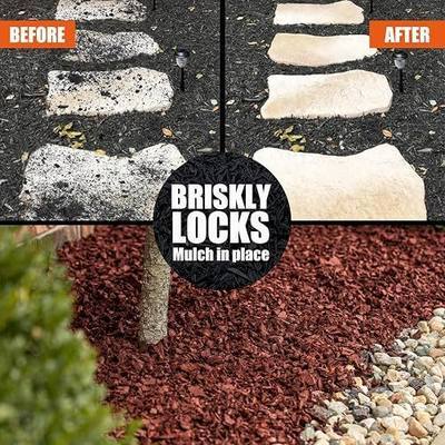 Mulch Bond,1 Gallon Rock Glue for Landscaping with Mixing Water Bag,Strong Pebble Binder,Easy Mix Pea Gravel Binder for Garden,Pine Straw for Outdoor,Mulch Hold Pea Gravel Landscape Stabilizer