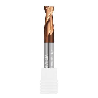 1/4" Carbide Square End Mill 2 Flutes Micro Grain Milling Cutter HRC55 TiSIN Coating Endmills for Alloy Steels/Hardened Steels