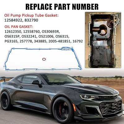 12612350 Engine Oil Pan and Oil Pump Gasket Set, Replace#OS30693R B32790 | Compatible with Chevy GMC Cadillac Vehicle 4.8L 5.3L 6.0L 6.2L Silverado Suburban Tahoe Trailblazer Sierra Yukon Escalade
