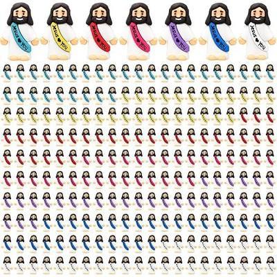210 Pack Little Jesus Figurines in Bulk, Pocket Jesus Loves You, Jesus Small Figures, Little Tiny Jesus Figures for Church Christmas Party Favors Baptism Gifts Religious Gifts for Easter Egg Stuffers