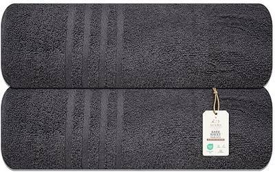 Pack of 2 Jumbo Bath Sheet 40 x 80 Inches, Extra Large Lightweight & Quick Dry Bath Towel, Super Soft & Highly Absorbent – 100% Cotton, Perfect to Wrap Yourself in – Charcoal Grey