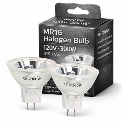 ELH Projector Bulbs 2 Pack, 120V 300W MR16 GY5.3 Overhead Projectors Lamp | 2-Flat Pin Halogen Lamps Compatible with Eastmann Kodak Carousel 600H 650H 750H 800H 840H 850H AF B-2A E-2 Projectors
