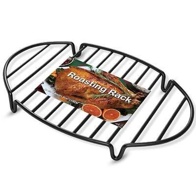 Nonstick Roasting Rack for Turkey Roasting Pan, 12.4"x 8.5"x 1.2" | Easy Release & Quick Cleanup, Heavy Duty Rack Insert for Roasting or Baking Pan Oven or Grilling Cooking, Dishwasher Safe