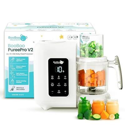 BooBoo Baby PuréePro 5 in 1 Baby Food Maker - Puree Blender Processor | Multifunctional Baby Food Processor with Steamer, Bottle Warmer, Sterilizer, Auto Cooking, Grinding Chopper and Self Cleaning