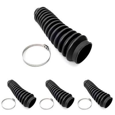 Rough Country Shock Boot - Black Protective Cover with Stainless Steel Clamp,Guards Against Mud,Dust & Debris,Universal Fit for Most Shocks,(Pack of 4)