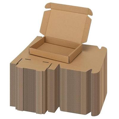 PHAREGE 100 Pack 6x4x1 inch Small Shipping Boxes, Brown Mailing Boxes | Tuck Top, Quick Fold, Easy Assemble, Shape Well, Single Corrugated, DIY Cardboard, Card Shipping, Small Business Packaging