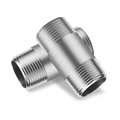 1/2"x2" 304 Stainless Steel Pipe, 1/2" NPTx 1/2" NPT Male Threaded Nipple, SCH40 Heavy Duty Pre-Cut Steel Pipe for Plumbing Gas, Hydraulic, and Industrial Applications(2", 2 Piece)