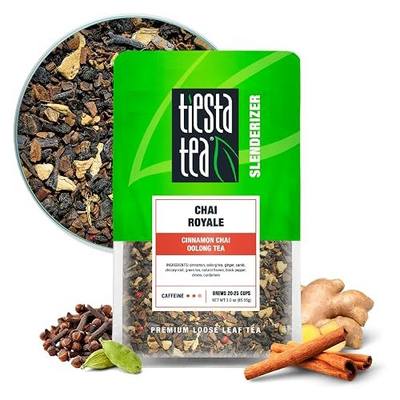 Tiesta Tea - Chai Royale Tea, Loose Leaf, Cinnamon Chai Oolong Tea | Premium Medium Caffeine Tea Blend, Make Hot or Iced & Up to 25 Cups, 3 oz Resealable Pouch