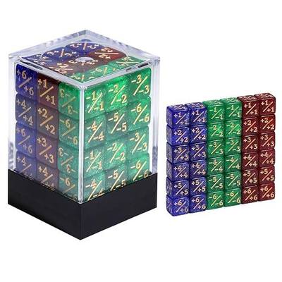 36PCS 12mm MTG Life Counters Dice Set with Box, Small MTG Tokens Loyalty 6 Sided Dice for Magic The gatering Accessories, Compatible with TCG CCG Magic Card Gaming Accessories