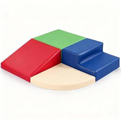 Sumbababy Soft Climbing Blocks for Toddlers: Waterproof PU Leather Play Set - 4 PCS Indoor Climber Toys for Kids - Outdoor Playground Equipment - Ideal Gift for Daycare & Preschool