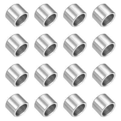 uxcell 16Pcs 304 Stainless Steel Spacer 5/8" OD x 1/2" ID x 1/2" Length(16x12x13mm) Screw Standoff Bushing Plain Finish Unthreaded Round Metal Spacer for M12 Screws Bolts and Rods