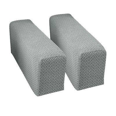 Couch Sofa Arm Chair Covers Set of 2 Polyester Stretch Arm Rest Covers for Sofa Recliner Chair Arm Covers Protectors with Twist Pins (Gray,M)