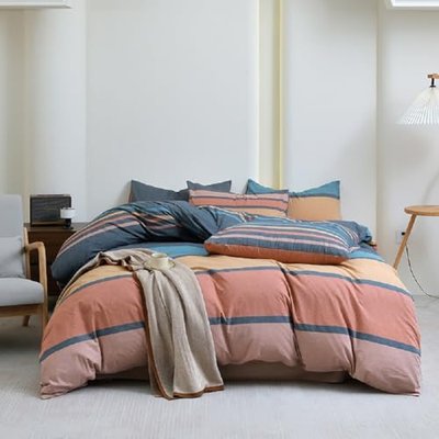 LifeTB Green Gingham Comforter Set King Modern Style Plaid Comforter Set 3 Pieces Boho Grid Comforter with 2 Pillowcases Soft Fluffy Checkered Pattern Comforter Farmhouse Gingham Bedding Set King