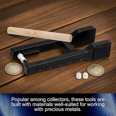 Portable Coin Ping Tester Kit – Sound Resonance & Diameter Check Tool with Ring Stick and Companion App – Black