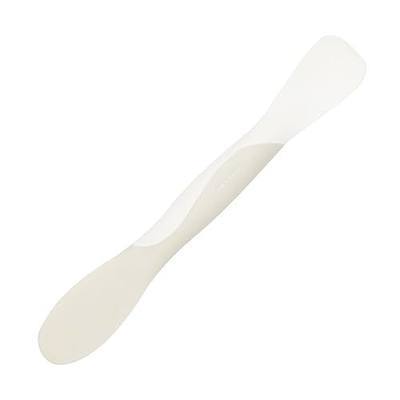 Tovolo Scoop and Spread Large Dual End Silicone Sandwich Spreader Tool with Nylon Handle, BPA Free Dishwasher Safe Silicone and Nylon Tool for Spreading and Scooping, Buttercream and Ivory