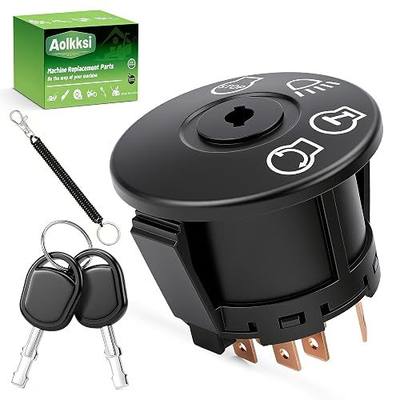 Ignition Switch with Key 7 terminals Compatible with Husqvarna Craftsman Deere John MTD Murray Riding Lawn Mower Replace 925-1741 175566 175442 GY20074 94762 163968 532175566