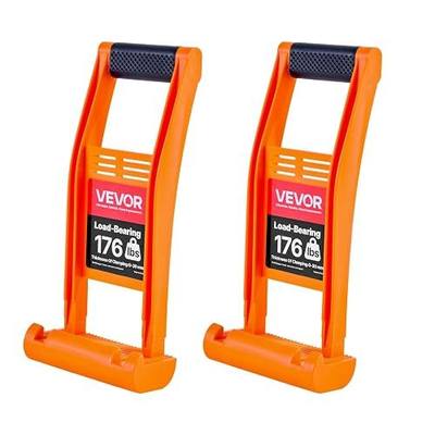 VEVOR Drywall Carrier, 2 Pack Plywood Carriers Handles, ABS Plastic Panel Carrier Tool with 176 lbs Load Bearing, Lift and Carry Panel Mover for Plywood, Drywall, Particleboard, Tempered Glass