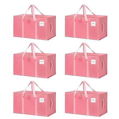 Moving Bags Heavy Duty Bubblegum Pink – Large Packing Bags for Moving, Extra Large Storage Totes with Zippers and Handles