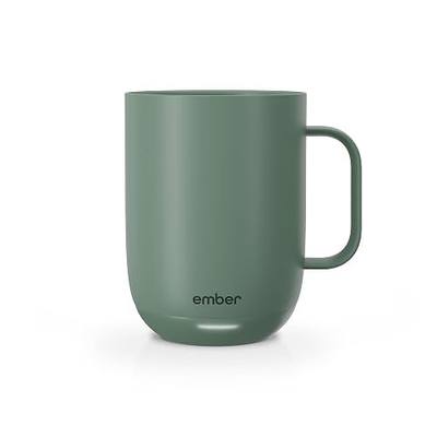 Ember Temperature Control 14oz Smart Mug 2, App-Controlled and Rechargeable Heated Coffee Cup Warmer with Intelligent LED Display, Sage Green. (Renewed)