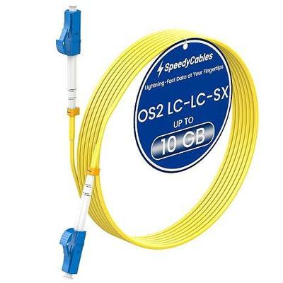 SpeedyCables- OS2 LC to LC Fiber Patch Cable 1M/3ft, 1G/10Gb 9/125um SIMPLEX LC/UPC SMF Single Mode Fiber Optic Patch Cord LSZH(Yellow)