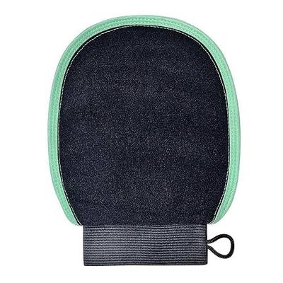 Exfoliating Glove for Body Shower Scrubber Exfoliator Dead Skin Remover Korean Kessa Glove Reusable,Natural Black(1 Pack)