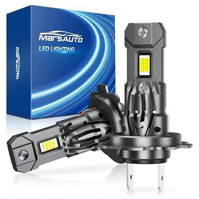 Marsauto H7 Driving Lights, 48000LM High Bright, 6000K Cool White H7 Light Bulbs, with 60000Hrs Lifespan, CanBus Ready, Quick Installation, Pack of 2