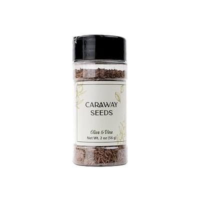 Olive & Vine Caraway Seeds, Earthy & Aromatic, Seasoning for Rye Bread, Sauerkraut, and Goulash, Rich Tradition, Authentic Taste, For Global Recipes (2 Ounce)