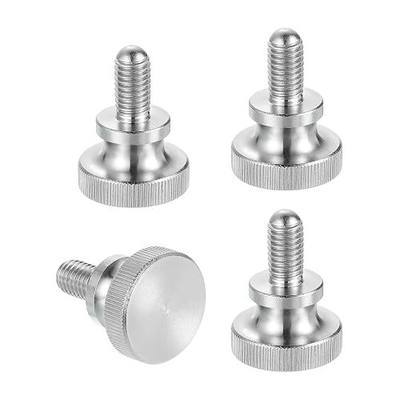 MECCANIXITY 4pcs M8 x 16mm Knurled Thumb Screws, 304 Stainless Steel Diamond Head Thumb Screws Metric Knurled Head Bolts with Shoulder Grip Knobs Hand Tighten Thread Fasteners, 24mm Dia