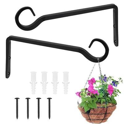 2 Pack Plant Hanger Bracket, 8 Inch Plant Hangers Outdoor | Metal Plant Hooks for Hanging Plants, Bird Feeder, Flower Basket, Wind Chimes, Lantern, Indoor Outdoor