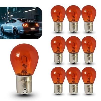 1156 Light Bulb, 10 PCS Turn Signal Bulb, P21W S25 12V BA15S Halogen Bulb, Universal for Cars,Trucks,SUVs (Amber)