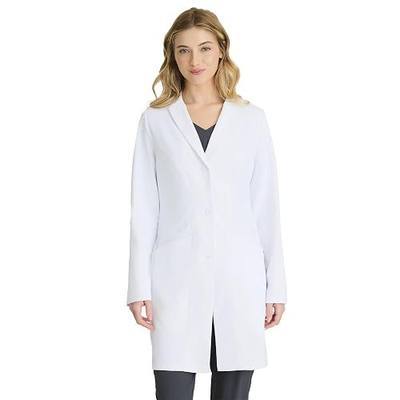 Skechers by BARCO Flourish Lab Coat for Women – 3-Pocket, 3-Button Medical Scrub Coat w/ 2-way Stretch & Soil Release Fabric