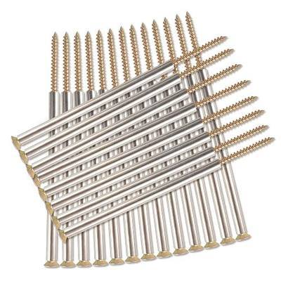 20 Pcs 7'' Gutter Screws with Metal Ferrule Durable Gutter Nails and Roof Gutter Nails Spikes Easy to Install Secure Gutter Fasteners for Renovation and Maintenance of gutters