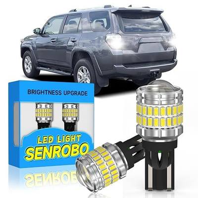 921 912 LED Reverse Light Bulb Fit for Toyota 4Runner 2001-2024 | Super Bright T15 LED Bulb with Lens, 6000K Cool White Backup Lights Replacement, Pack of 2