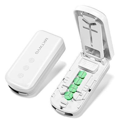 Pill Cutter Splitter for Small and Tiny Pills, Cuts into 1/2 1/3 1/4 Pills | Tablet Cutter & Pill Splitter, Easy-Cut Stainless Steel Blade, Grip Portable Travel for Vitamins, Pets & Seniors