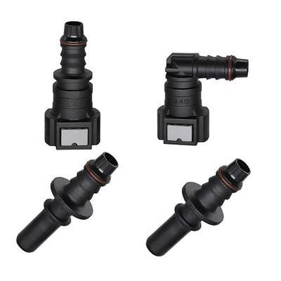 2 Sets Fuel Line Quick Connect SAE 9.49mm to ID 8mm | Push-On Release Hose Connectors Straight & Elbow Pipe Connector Fittings