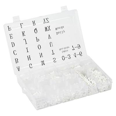Pre-Cut Letters for Felt Letter Board, 736 Pcs, White | Plastic characters, numbers, symbols, cursive daily words with sorting tray for changeable message announcement board sign