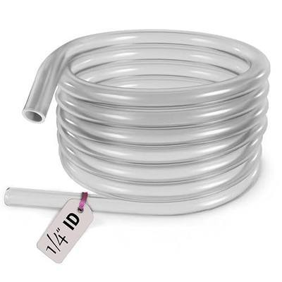 1/4 Fuel Line Gas Hose Tube 1/4" ID x 3/8" OD Replacement Fuel Hose Line for Small Engines, Chainsaw, Blower, String Trimmer Lawn Mower Power Tools ATV Generators 6.35mm x 9.5mm (Clear)